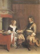 Gerard Ter Borch The Military Admirer (mk05) oil painting picture wholesale